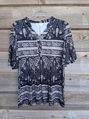 Hocosit Paisley Floral Print Top